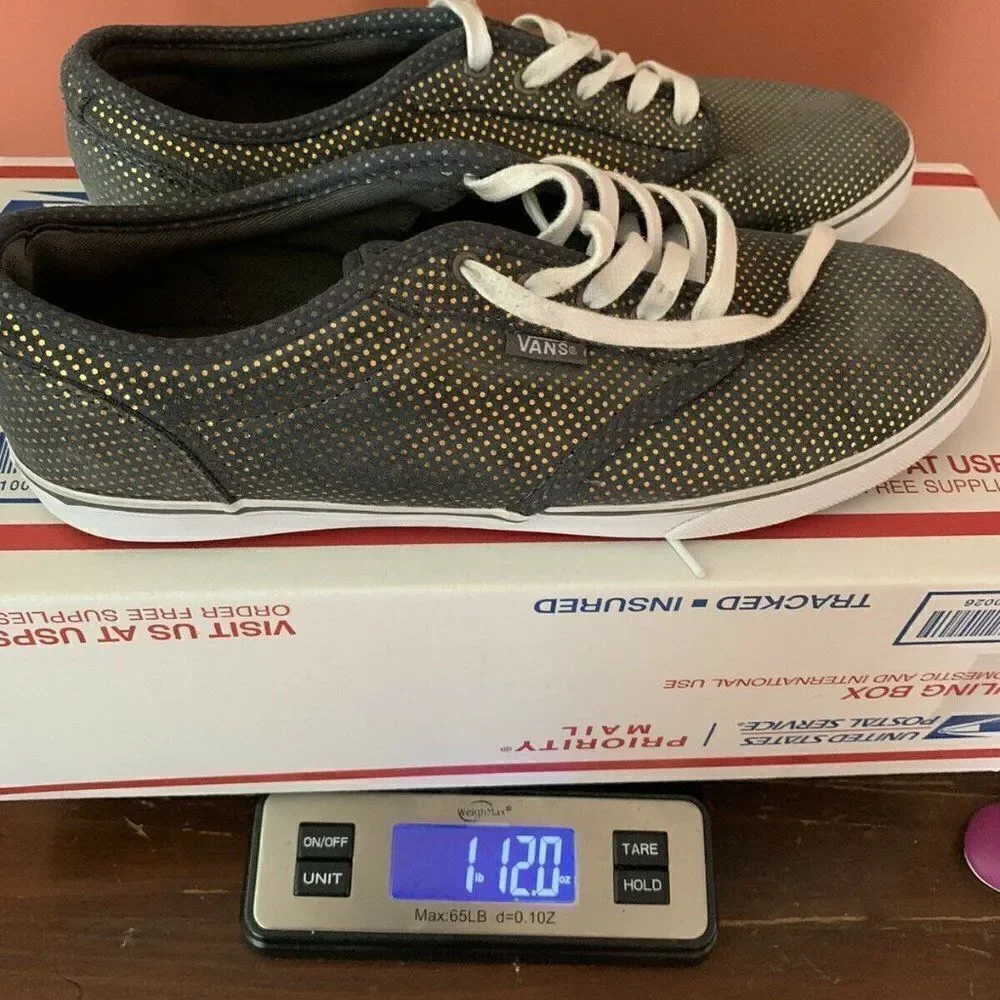 Vans gray with gold dots Ultra Cush sneakers